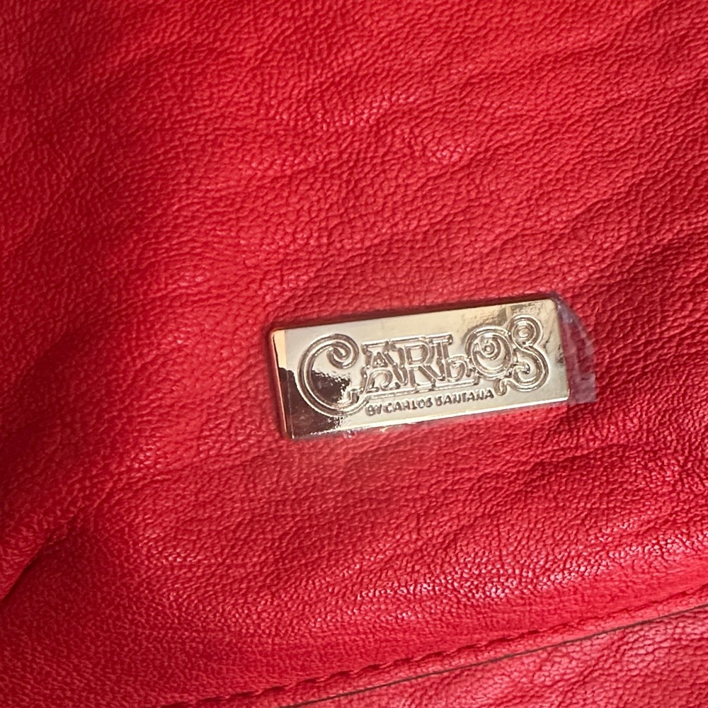 Carlos Santana Bold Red Crossbody Bag with Lion - Picture 10 of 17